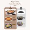 ZISIZ Korean Style Camping & Induction Grill Pan