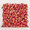 Uflower Red Rose luxury 5D Flower Wall Cloth Fabric Wedding Backdrop Decor Artificial Flower Arrangement Marriage Event Props