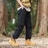 POUM Men's Quick-Dry Hiking Pants, Spring And Summer Style, American Trendy Ice Silk Sports Cargo Pants YM16 Black L