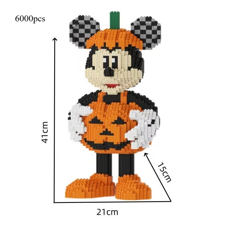 Halloween Pumpkin Mickey  Puzzle Ornaments Kids Building Blocks Toy 3D Stereoscopic Puzzle Models Puzzle Toys Birthday Gifts