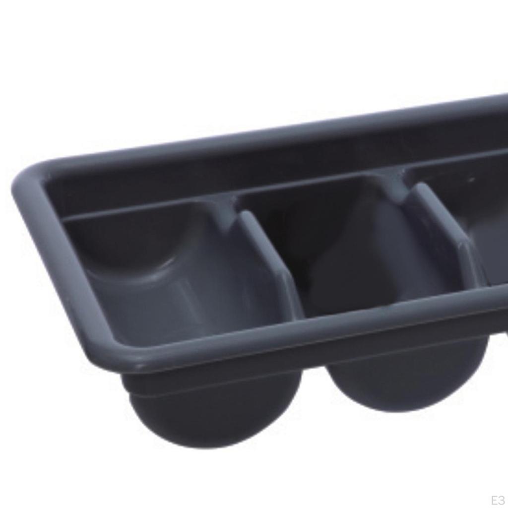 4 Compartment Cutlery Bin Kitchen Utensil Holder Organizer Tray for Restaurant