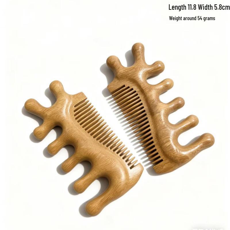 Sandalwood Five-Claw Head Massager Comb - Meridian Scalp Scratcher