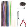 Synthetic Hair Extension Kit Glitter Hair Strands With Secure Clips Natural Shine PET For Long Lasting Wear