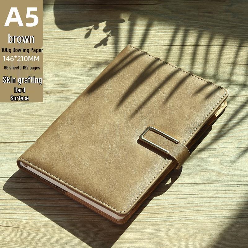 High-Quality A5 Leather Softcover Notebook for Students and Professionals