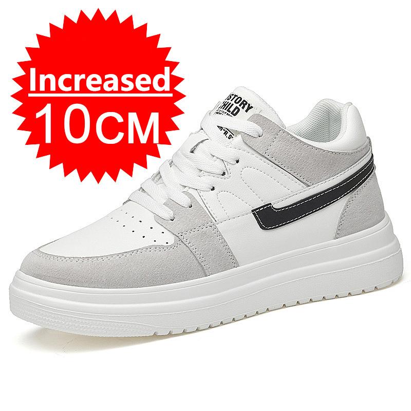 New Men's Inner Heightening Shoes Leather Sports Casual Shoes Invisible Height Increasing Shoes Men Sport Elevator 6CM 8CM 10CM