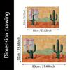 Cactus Print Carpet Soft Absorbent Home Decor Bathroom Kitchen Mat Multifunctional Indoor Outdoor Decor Door Mat