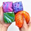 Squishy Cheese Cube Maltose Fidgets Toys Soft Stretchable Cheese Anti Stress Squeeze Toy Square Decompression Gifts for Friend