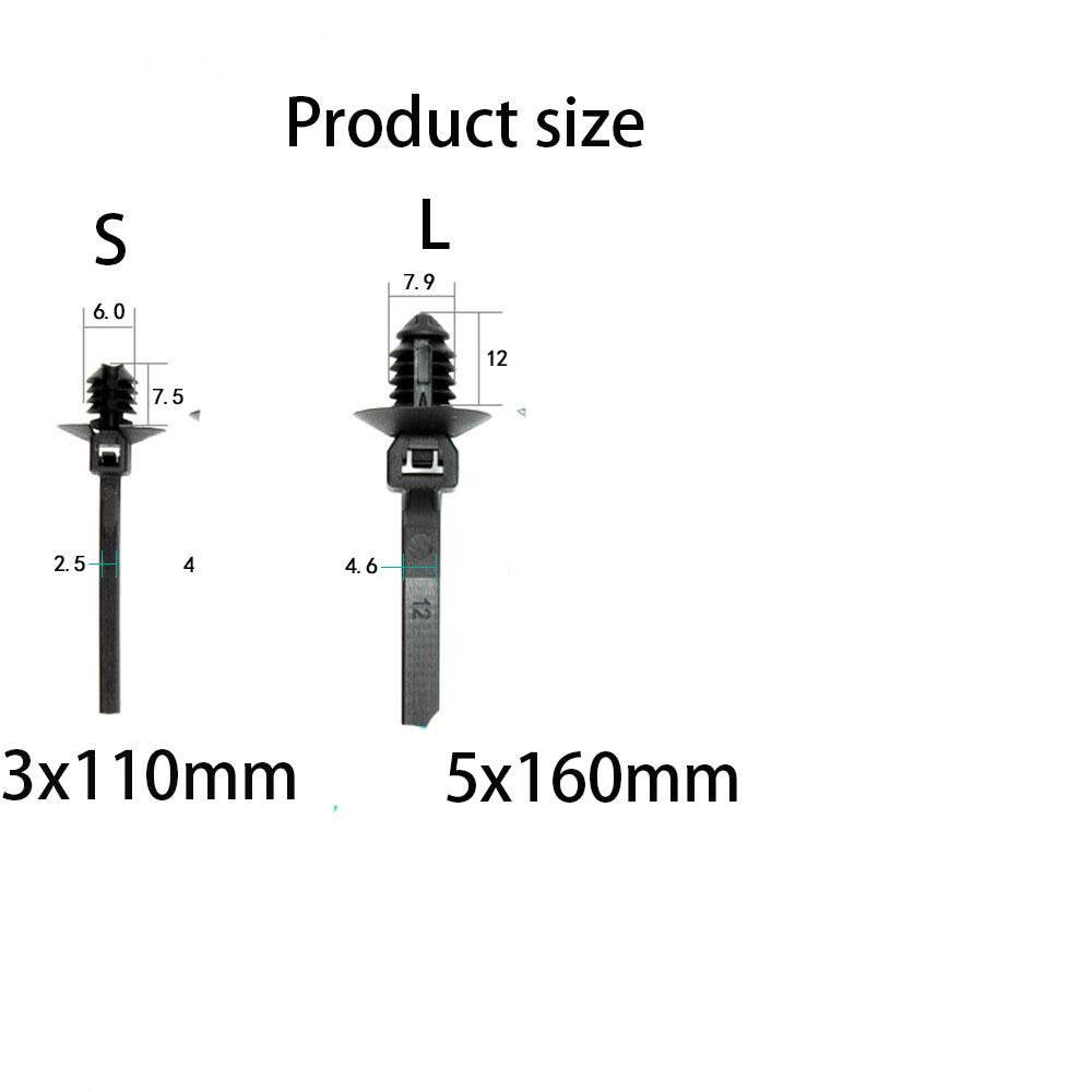 Car Nylon Tie Wrap Cable Fixed Fastener Clips Strap Self-Locking Nylon Cable Ties Car Hose Fastening Zip Interior Accessorie