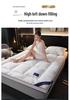 Funda de Colchón Antideslizante Rayada Estilo Hotel - Gruesa, Suave, Plegable Ropa de Cama para Uso en Casa o Estudiantes