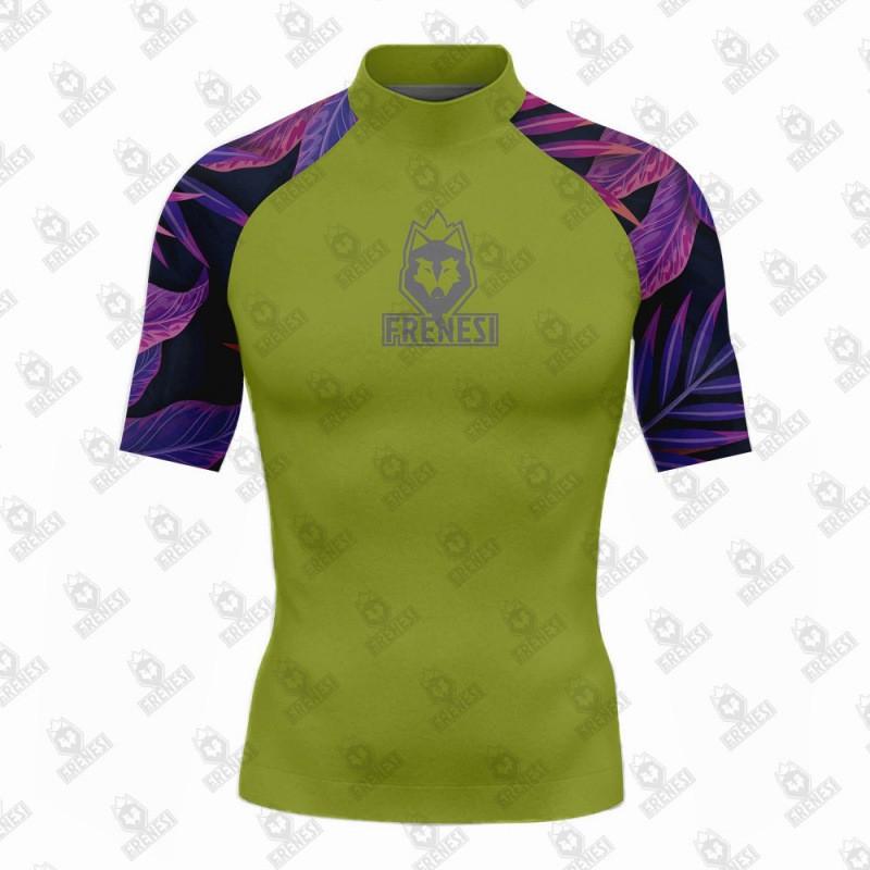Mens UV Protection Rash Guard Short Sleeve Swimwear Surfing Diving Swimming Water Sports