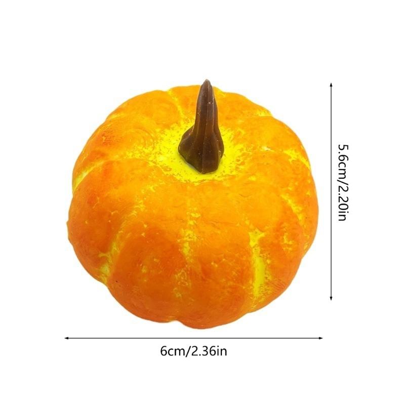12Pcs Artificial Pumpkins Realistic Foams Pumpkins Vegetable for Halloween Thanksgiving Wedding Party Decorations