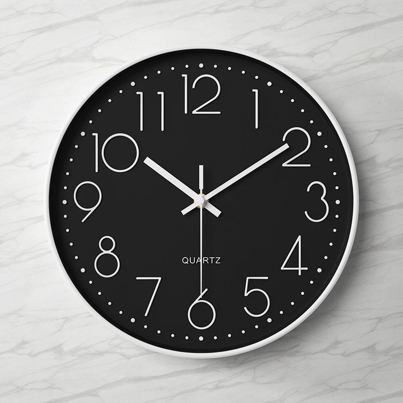 Clocks Living Room Silent Wall Clock Simple Fashion Clock Wall Hanging Home Three-dimensional Digital 40CM