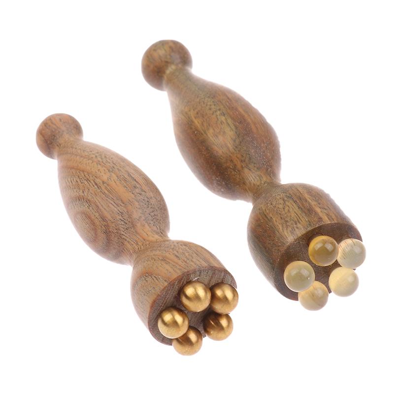 Green Sandalwood Face Massage Tools Gua Sha Face Skin Care Massage Sticks Lotus Seedpod Shape Massager Facial Physiotherapy Tool