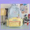 Unisex Nylon Backpack With Embroidery And Splicing For Casual Travel And Campus Use