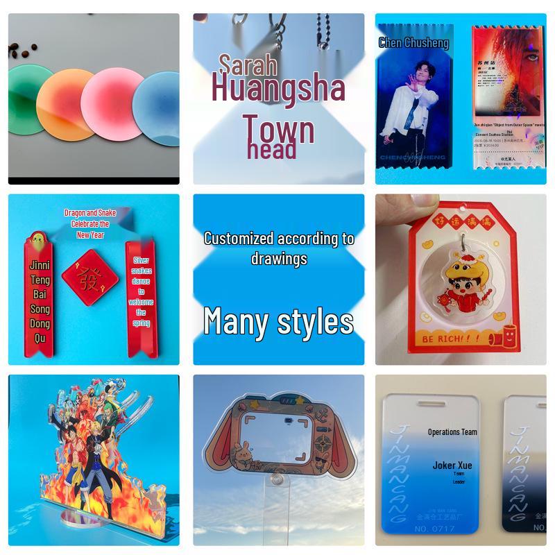Custom Acrylic Soft Magnetic Cartoon DIY Epoxy Resin Chinese Style City Refrigerator Magnets
