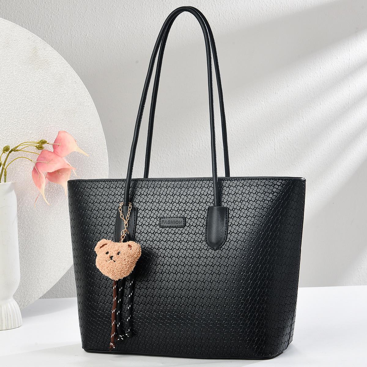 

Сумка-тоут подвеска-мишка сумка подмышку женская сумка на плечо сумка-мессенджер тоут 32*13*28cm чёрный