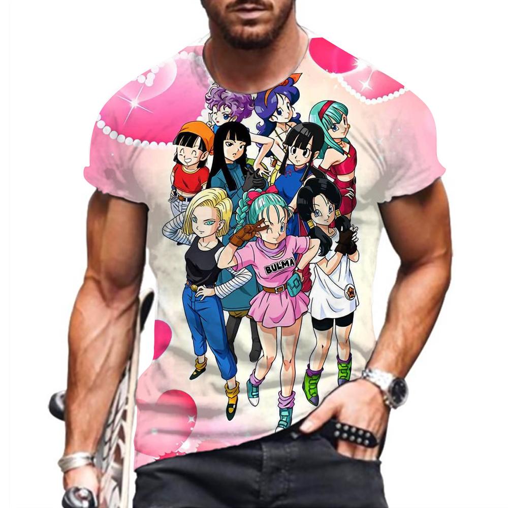 Y2k Men's T-shirt High Quality Dragon Ball Vegeta Tops Hip Hop Goku Harajuku Style Super Saiya 2025