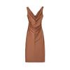 European and American sexy swinging neck sleeveless vest dress women's outer wear pleated slim fit elastic hip wrap medium and long dress summer