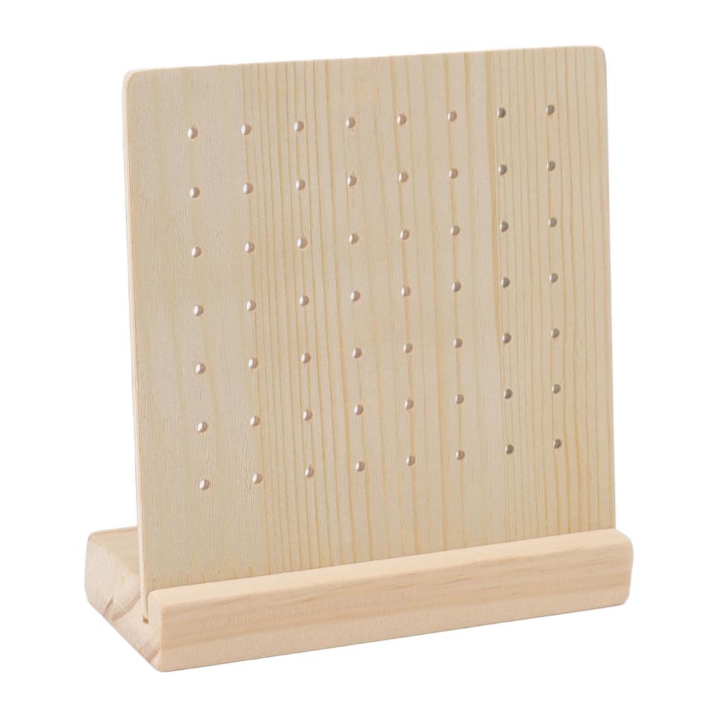 Örhängesstift Display Hålskiva Stor Kapacitet Hållbart Trä Smyckesdisplay Örhängesdisplaybräda för