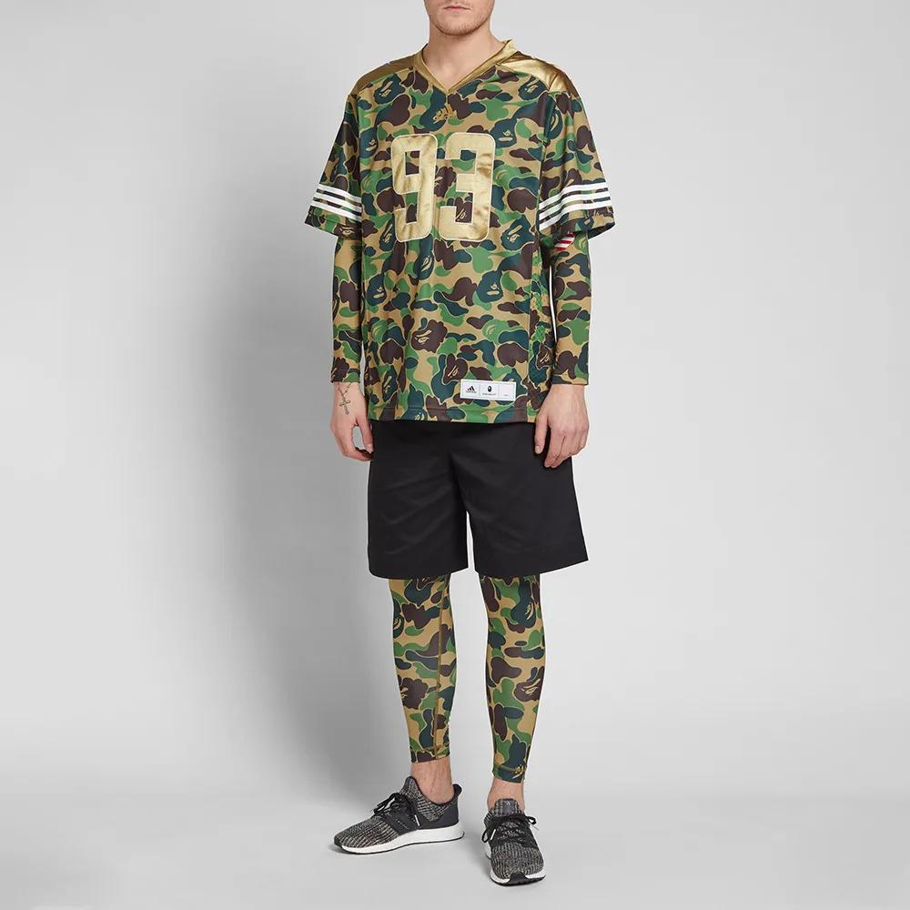 BAPE X Adidas SB Jersey Green Men Tops DW9285