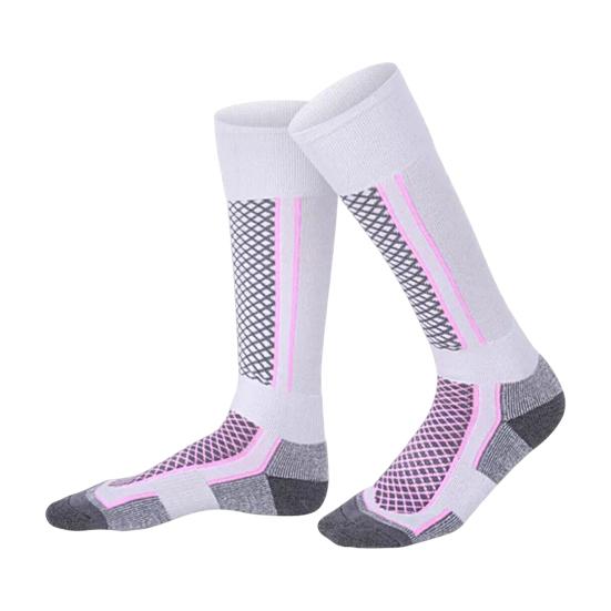 1 пара лыжных носков до колена, эластичные, влагоотводящие, махровые, утолщенные, быстросохнущие