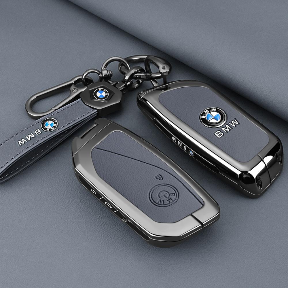 Nuovo 2025 Lega di Zinco Pelle Copri Guscio Custodia Chiave Auto Per BMW Serie 7 735i 740Li X7 X1 U11 2023 I7 G07 LCI XM Portachiavi Telecomando Ac
