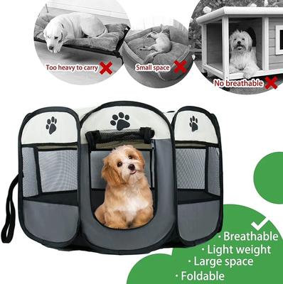 Oxford Lightweight Puppy Pet Playpen for Medium Dogs Portable Cat Playpens Indoor Fence Foldable Doggie Play Pen Dog Fences