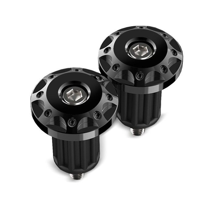 Tourtecs LE1 Handlebar Ends / Weights for Motorcycle Universal Handlebar Black