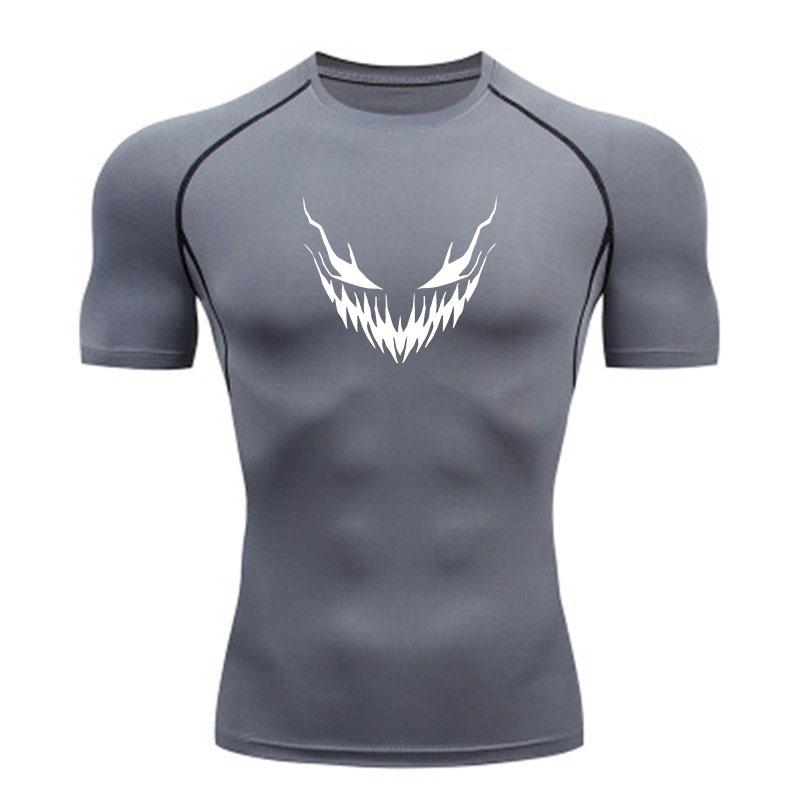 Men's Compression Fitness Sports T-Shirt, Carnage Grin Sharp