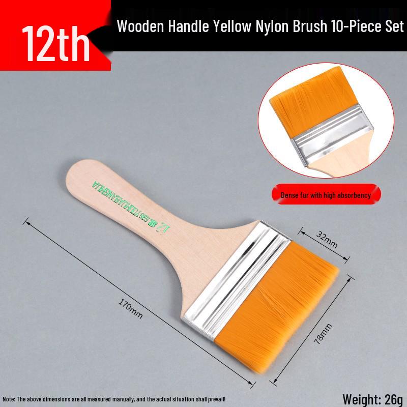 Nylon Soft Bristle Industrial Paint & Art Brush - Small BBQ & Lab Use