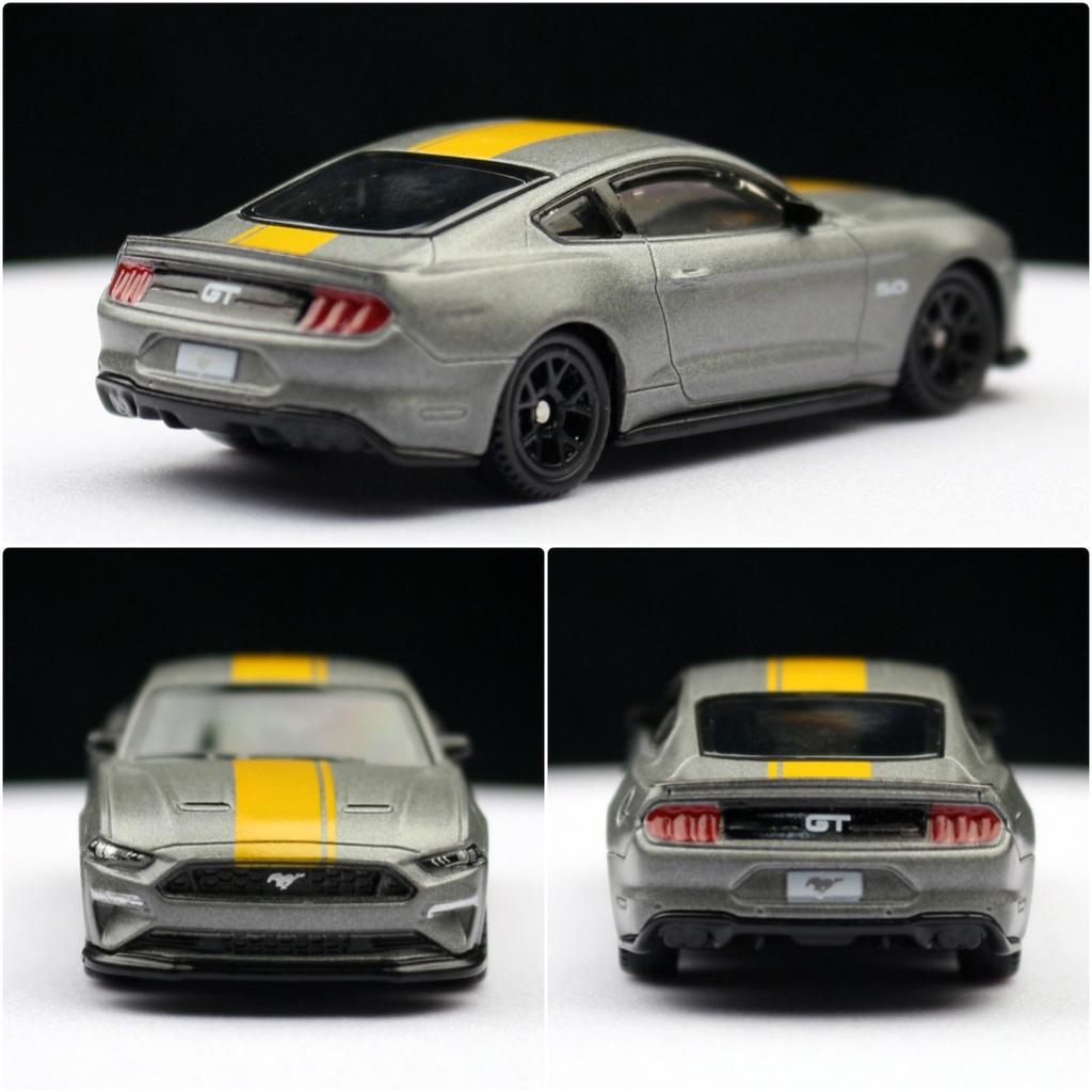 1/64 Ford Mustang GT Miniaturní model CCA MSZ 3" Zinková slitina Hračka Auto Vozidlo Volná kola Kovový odlitek Kolekce Dárek pro děti