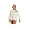 Adidas Originals Trefoil Logo Embroidered Sweatshirt Women Tops Cream IB2040