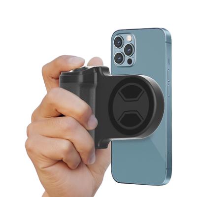 Magnetic Wireless Handle Grip for Phone Vlog Selfie Grip Phone Holder Stabilizer with 1/4 Inch