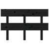 VidaXL Headboard Black 124x3x81 Cm Solid Pine Wood 819064
