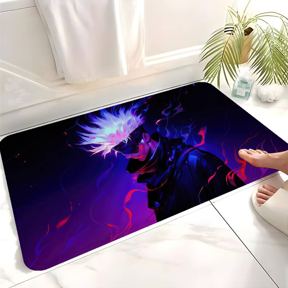 Popular Anime J-jujutsu K-kaisen Gojo Satoru Bathroom Mat Non-Slip Laundry Room Mat Laundry Decor Balcony Child Living