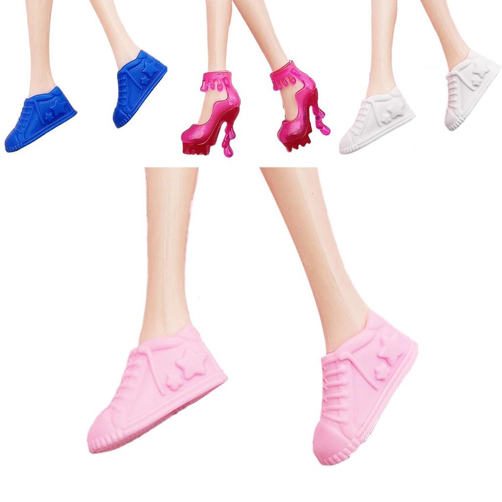 30cm Lele Barbie Doll High Heel Shoes Black Sandals Girls Role Play Toy Accessories