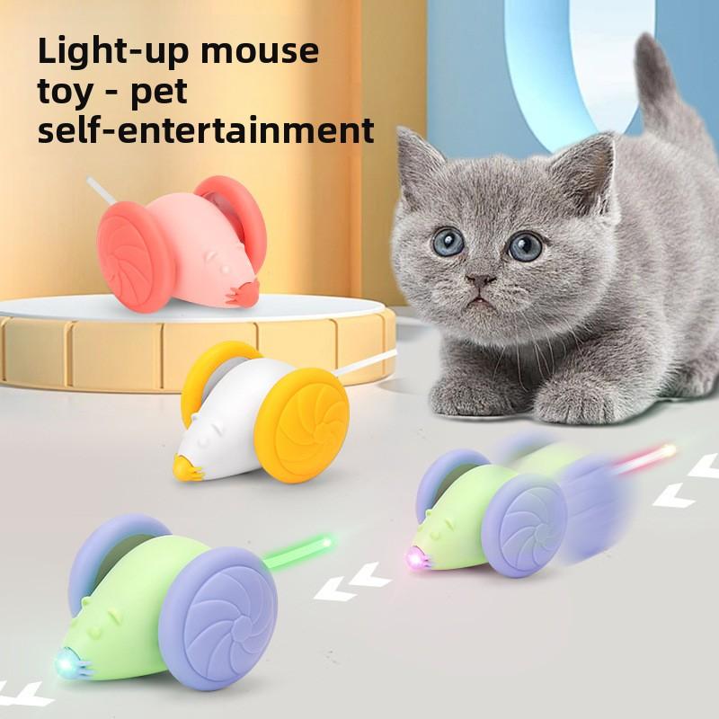 Katzenspielzeug zur Selbstunterhaltung und gegen Langeweile, Elektrisches Maus-Laufauto, Automatischer Katzen-Reizstab, Laser-Kätzchen-Energieverbrauchswunder