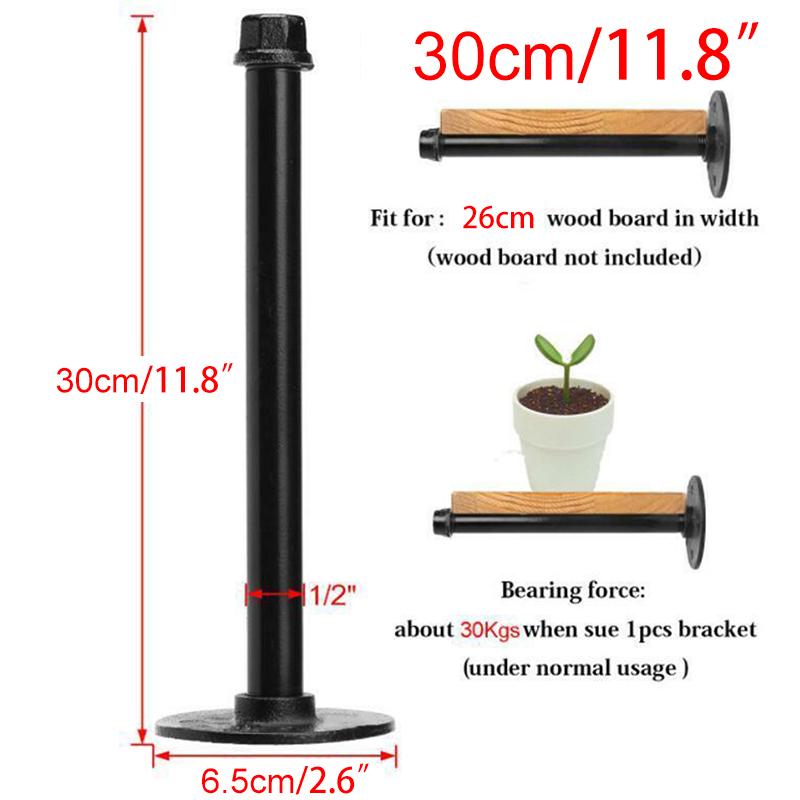 Retro Průmyslové Černé Železné Potrubí Nástěnná Úložná Police Držáky, Regály na Knihy, Vytvořte Dominantu ve Vašem Pokoji