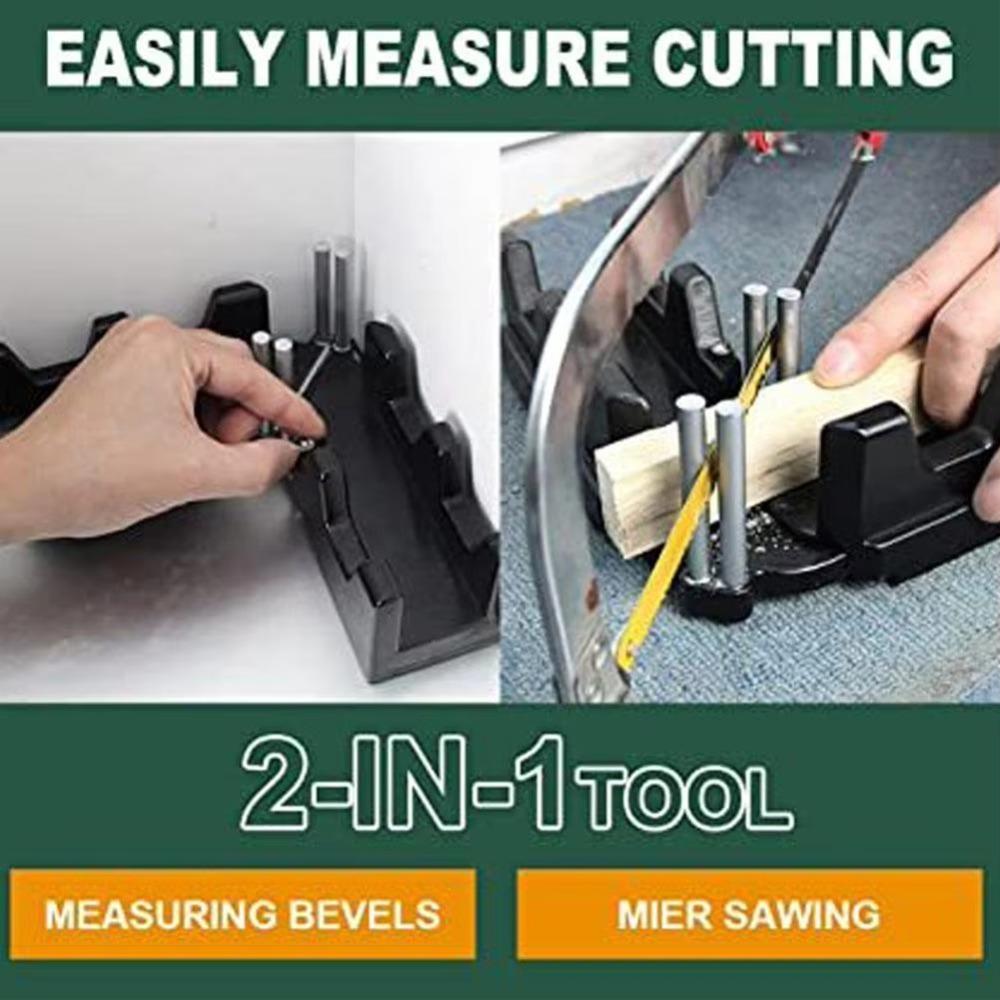 Black Angle Measuring and Cutting Tool Plastic Bevel Gauge and Mitre Box for DIY