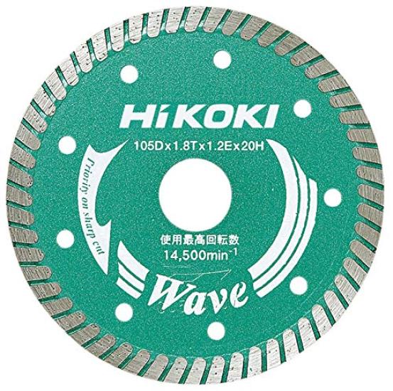 HiKOKI Diamond 105mm x 20mm Hole Wave for Disc Cutter, Diameter, Pattern, Grinders, 0032-4620