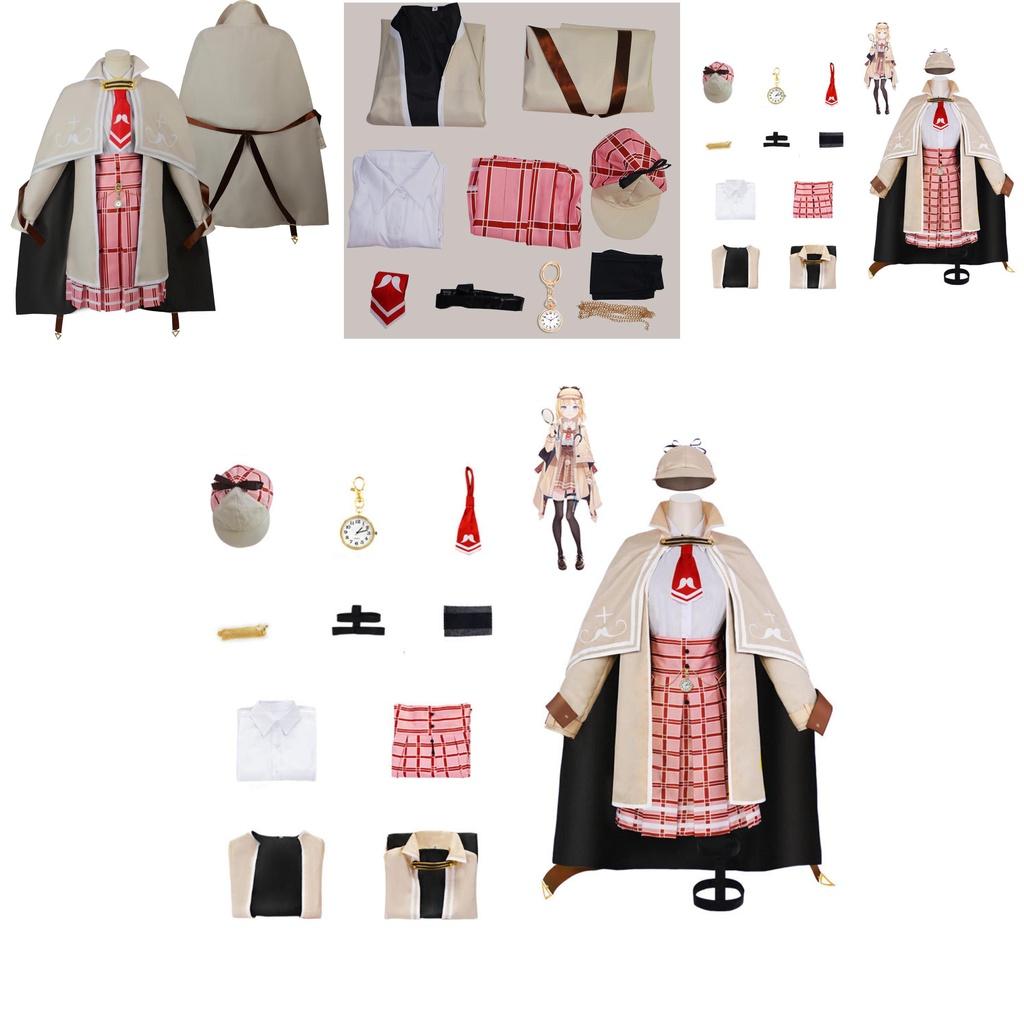Amelia Watson Vtuber Hololive Cosplay Costume For Anime Fans In Stock