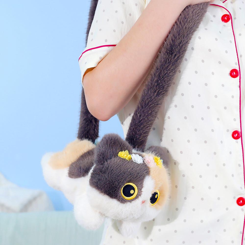 Multi Love Plush Cat Doll Backpack With Large Capacity For Kids And Students