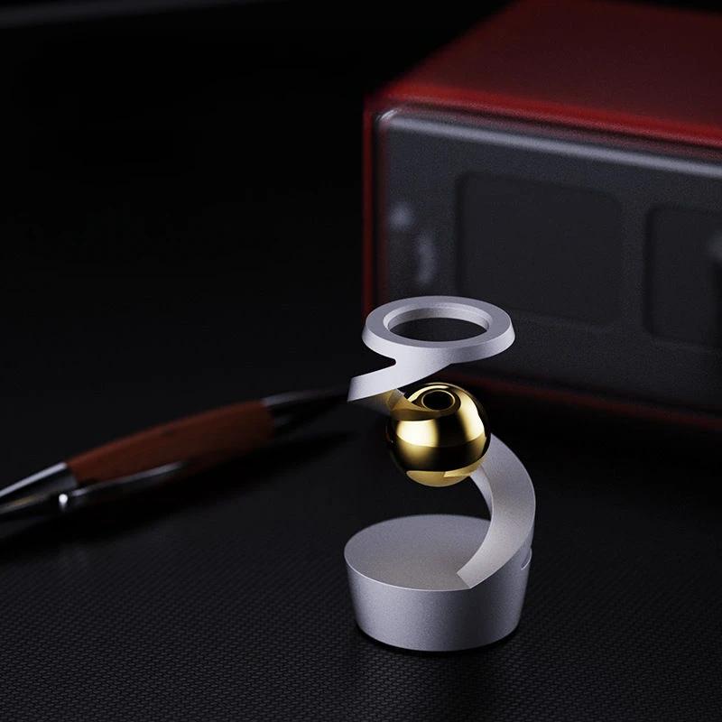 Desktop Suspension Spinning Gyro Decompression Relaxation Artifact Mute Fingertips Hand Turn Metal Black Technology Advanced Toy