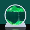 3D Moving Sand Art Picture Round Glass Deep Sea Sandscape Hourglass Quicksand Craft Flowing Sand Painting Office Home Decor Gift