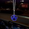 1x Bling Rhinestone Football Car Pendant, Crystal Soccer Rearview Mirror Hanging Ornament,6 Colors