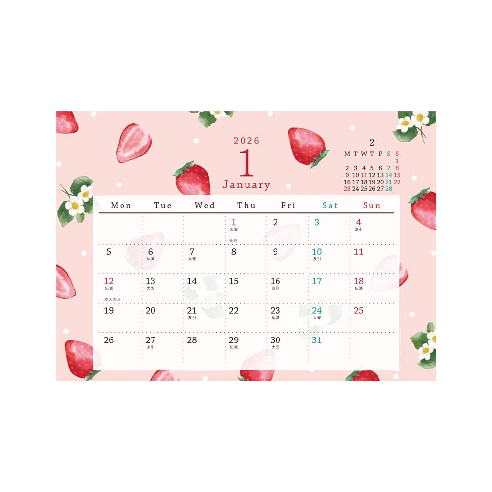

LaboClip 2026 Fruit Calendar, Design, Desk, 26TCL-FR