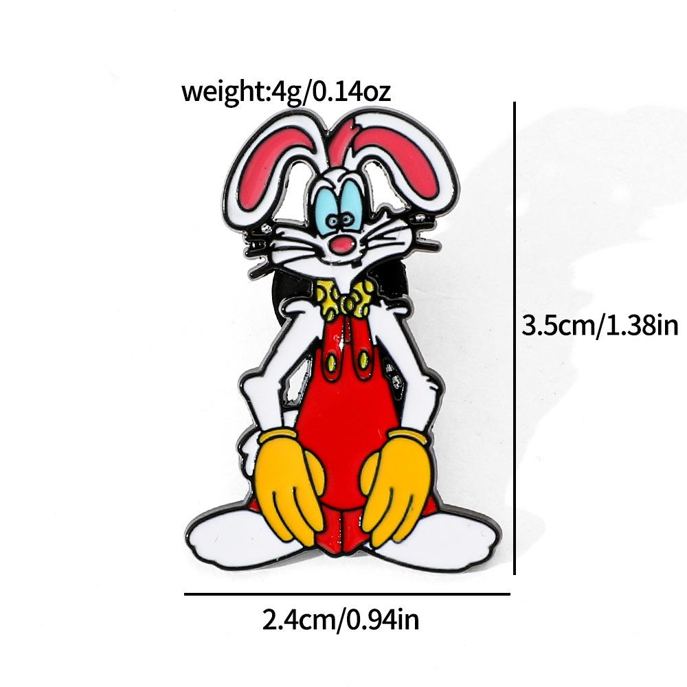 Милая креативная цыпленок кролик металлическая значок кино и телевидение маленькое животное сплав масляная капля брошь аксессуар булавка