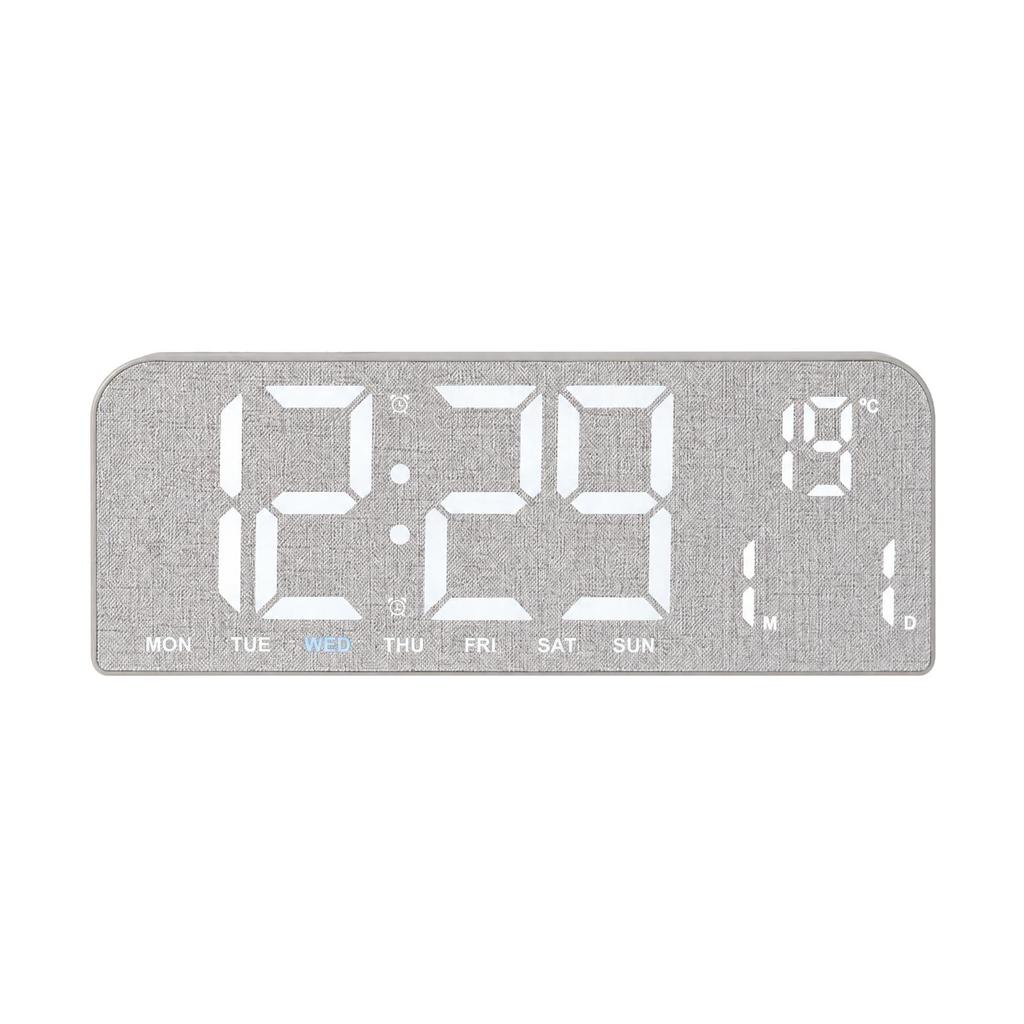 Digital LED Clock with Temperature Display Easy Reading Alarm