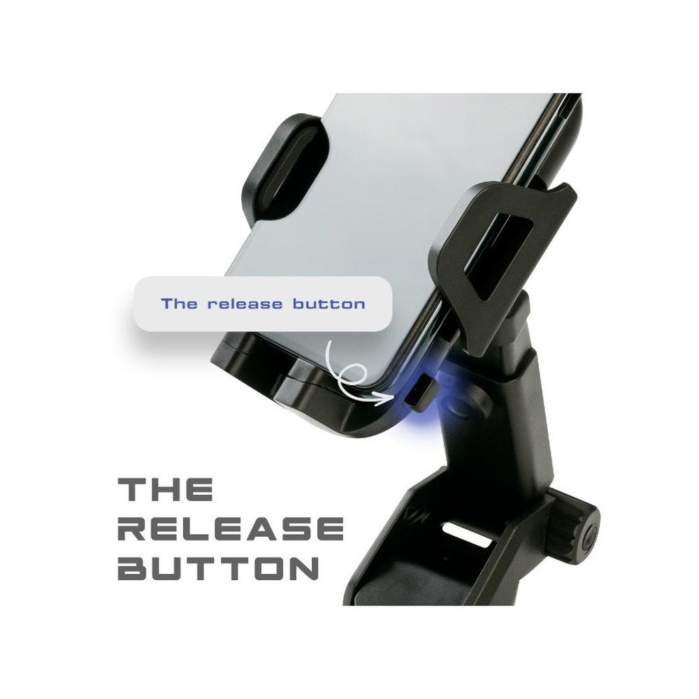 Car Phone Mount for Auto Hands Free 360 Rotatable Car Phone Clip Holder Universale Stand for Vehicle Dashboard Windscreen Air Vent Cell Smartphone Ap