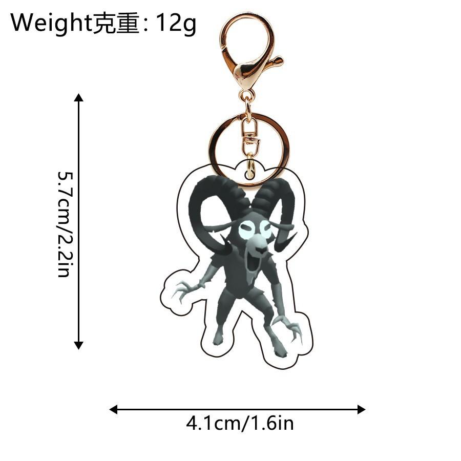 New Game 99 Nights In The Forest Keychain Bag Accessories Acrylic Pendant 99 Nights In The Forest Deer Owl KeyRing Fans Gifts